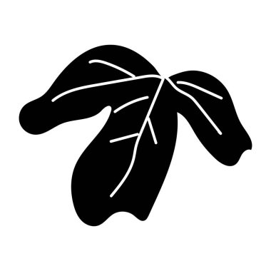 Bir yaprağı tasvir eden katı bir biçim simgesi