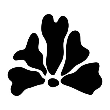 Çiçek yapraklarını gösteren doldurulmuş biçim simgesi