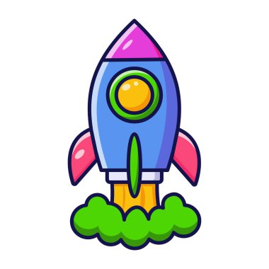 Açılışı gösteren bir düz biçim simgesi