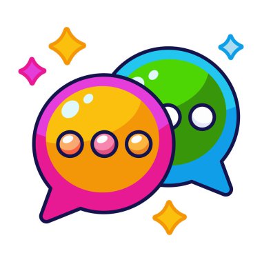 Sohbet eden düz bir biçim simgesi