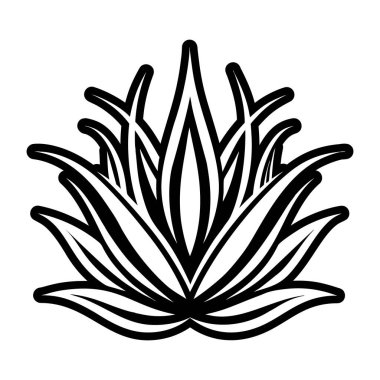 Lotus çiçek simgesi, anahat stili