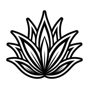 Nilüfer yaprağı izole edilmiş simge, özet tasarımı