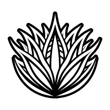 tropikal yaprak simgesi, basit biçim