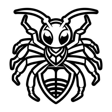 siyah beyaz çizgi film örümcek