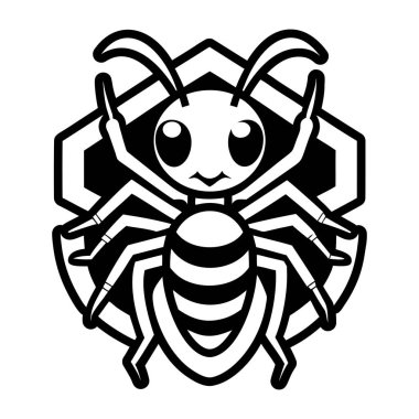 vektör çizgi film sevimli arı beyaz arkaplanda izole