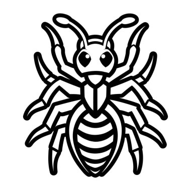 izole örümcek ikonu vektör tasarımı