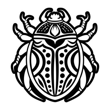 Böcek böceği, böcek, böcek, vektör, illüstrasyon, siyah ve beyaz renk simgesi