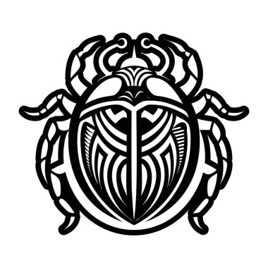 Siyah beyaz dövmenin vektör çizimi