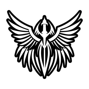 kartal simgesi basit bir şekilde izole edilmiş vektör çizimi