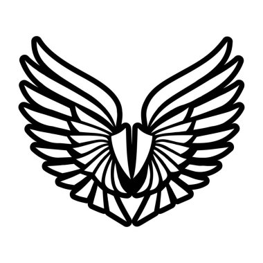 izole kartal kanat vektör tasarımı