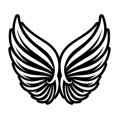 Siyah bir kuşun vektör çizimi