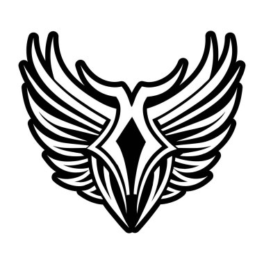 Kartal simgesi. Kartal vektör simgesi web için basit örnek