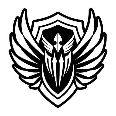 kartal amblemi vektör logo şablonu tasarım çizimi