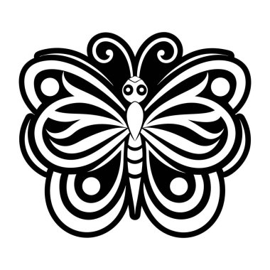 izole kelebek tasarımı vektör çizimi