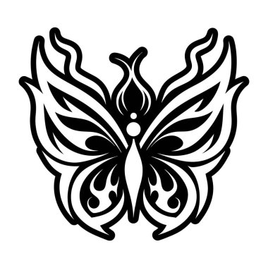 Kelebek. Web simgesi basit illüstrasyon