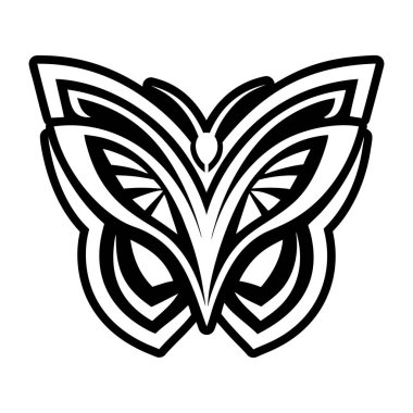 siyah ve beyaz kabile maskesi.