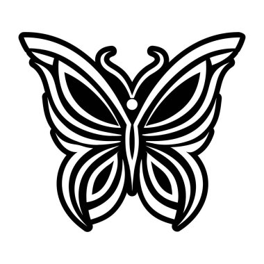 Kelebek. Web simgesi vektör illüstrasyonu