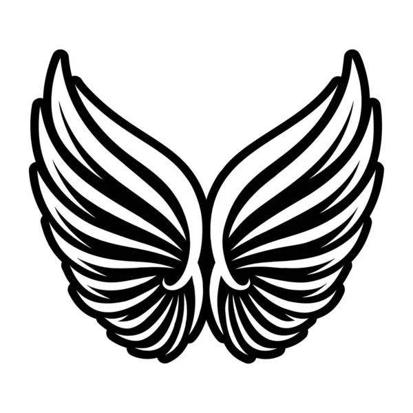 Siyah bir kuşun vektör çizimi