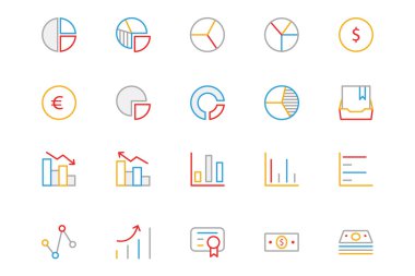 Business and Finance Colored Outline Icons 11