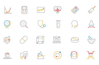 Science Colored Outline Vector Icon 2