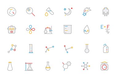 Science Colored Outline Vector Icon 5