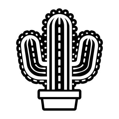 Çöl ikonlu kaktüs bitkisi