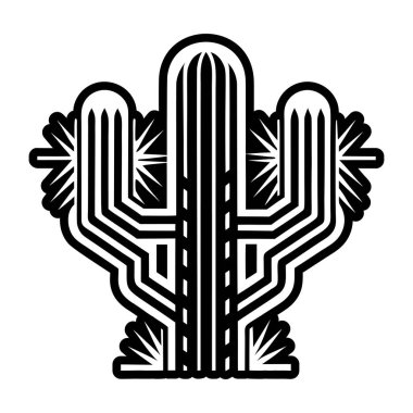 Kaktüs simgesi vektör illüstrasyonu