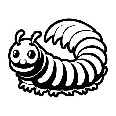 vektör çizim karikatür tırtıl