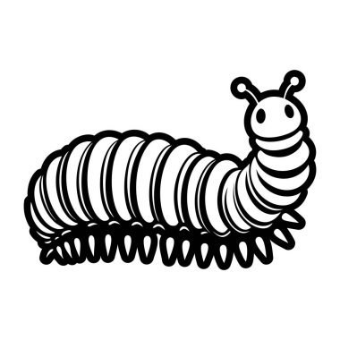 şirin tırtıl çizgi film vektör illüstrasyon grafik tasarımı