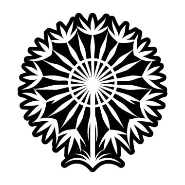 Dekoratif mandala süsü. Yuvarlak süs. Geometrik desen.