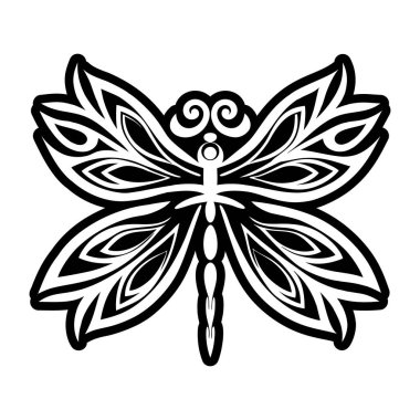 Beyaz arka plan üzerinde kelebek vektör çizim