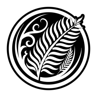 Tüy dizaynlı izole bir yaprak