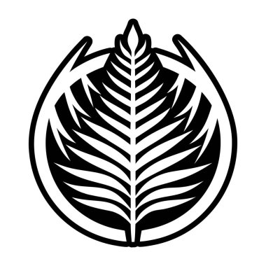 tropikal yaprak simgesi, basit biçim
