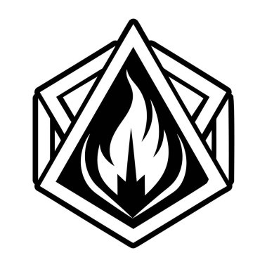 Ateş ikonu. vektör illüstrasyonu