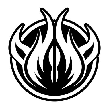 Yanan ateşin vektör çizimi