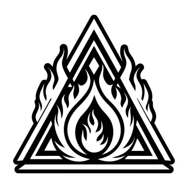 Yanan ateş ikonu. Yanan vektör simgesi şeffaf izole edilmiş durumda