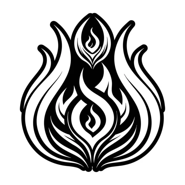 kabile dövmesi kabile ateş vektör tasarımı.