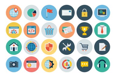 Flat SEO and Marketing Icons 3