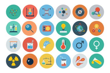 Flat Science and Technology Icons 2