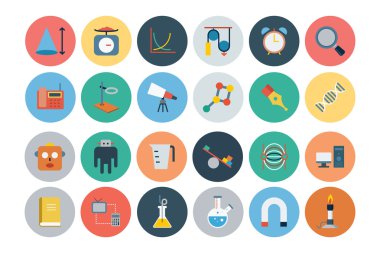 Flat Science and Technology Icons 4
