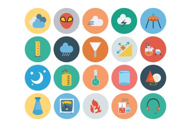 Flat Science and Technology Icons 5