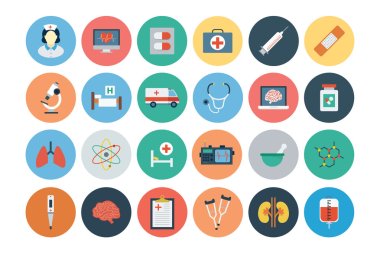 Flat Medical and Health Vector Icons 1 clipart