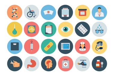 Flat Medical and Health Vector Icons 3