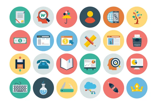 Flat SEO and Marketing Icons 5 — Stockvector