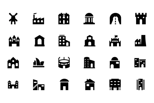 Building Vector Icons 4 — Stock Vector