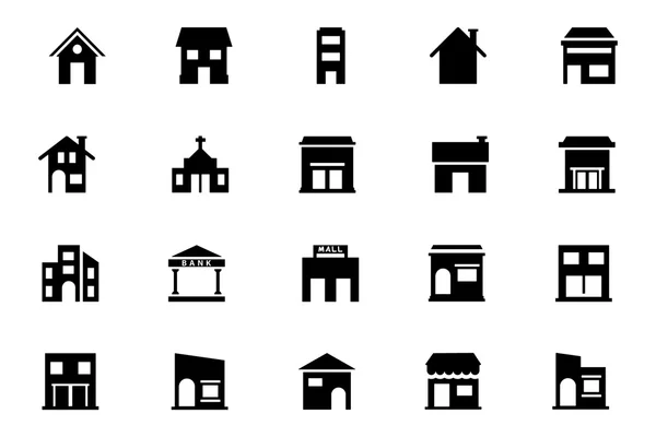 Building Vector Icons 6 — Stock Vector