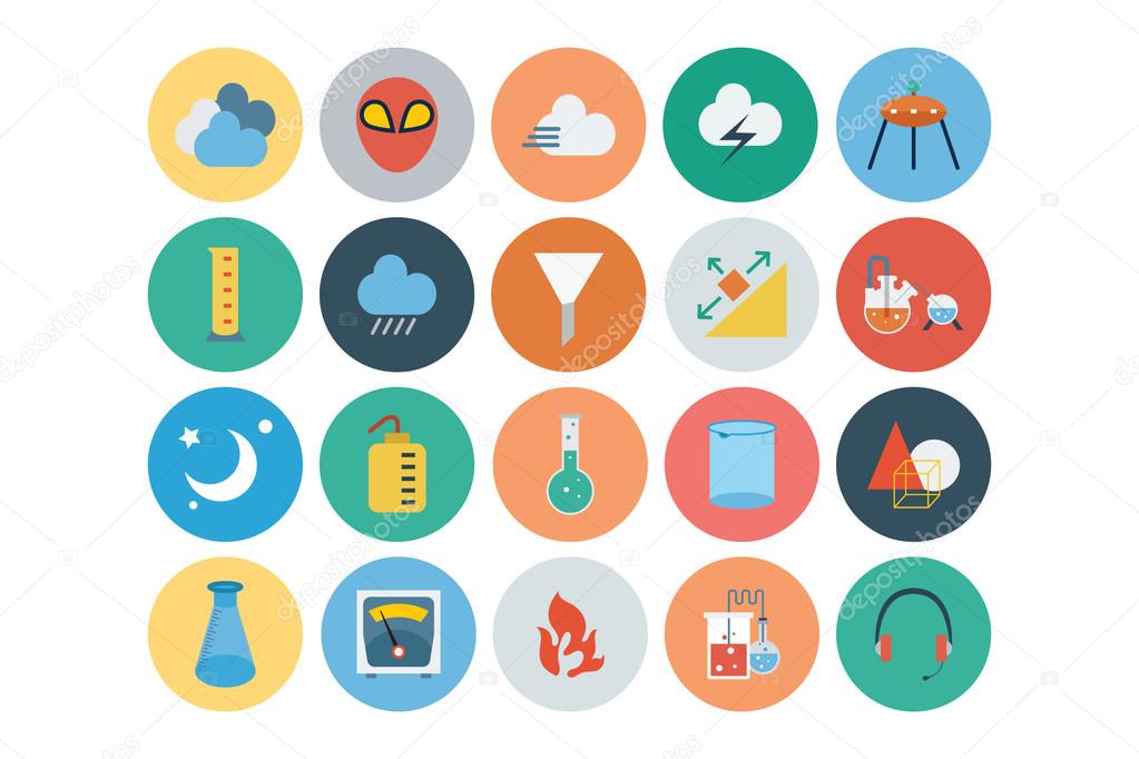 Flat Science and Technology Icons 5