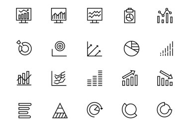 Data Analytics Line Vector Icons 3