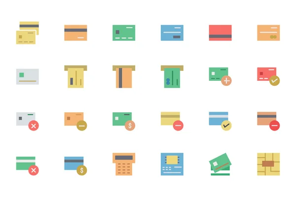 Flat Card Payment Vector Icons 1 — Stockový vektor
