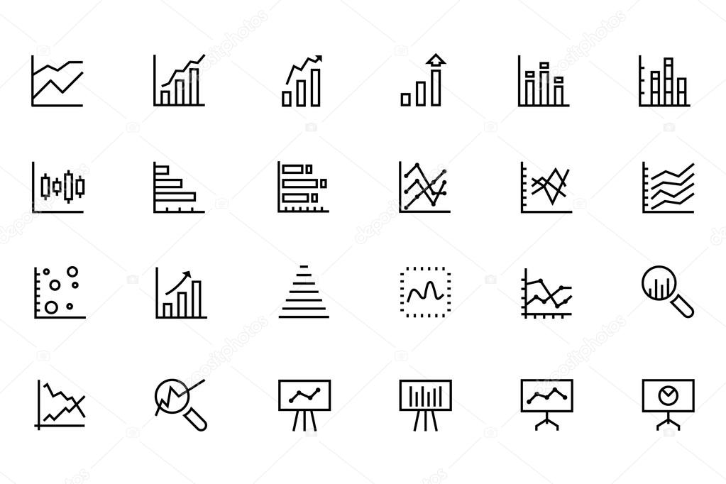 Data Analytics Line Vector Icons 2